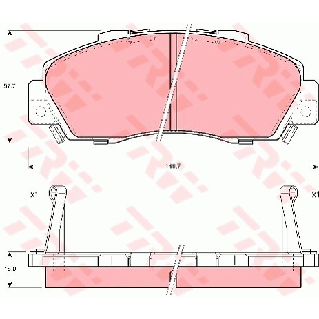 Слика на плочки TRW GDB995 за Honda Odyssey (RB) 2.3 - 150 коњи бензин