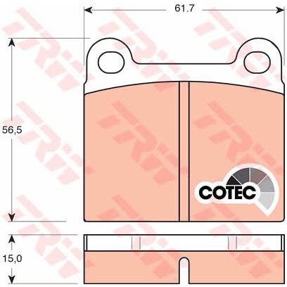 Слика на плочки TRW COTEC GDB101 за Volvo 240 Saloon (P242, P244) 2.0 - 97 коњи бензин