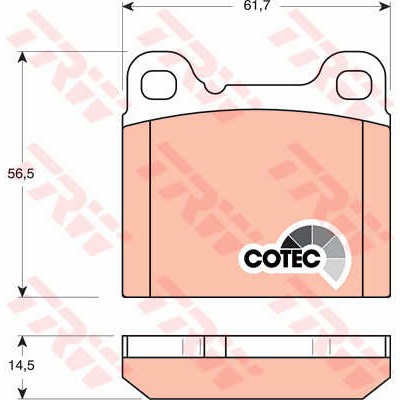 Слика на плочки TRW COTEC GDB1160 за Volvo 240 Estate (P245) 2.0 - 136 коњи бензин