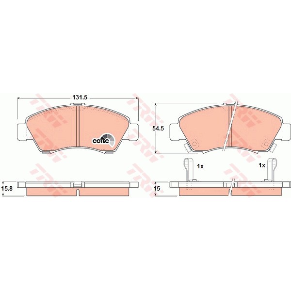 Слика на Плочки TRW COTEC GDB1164