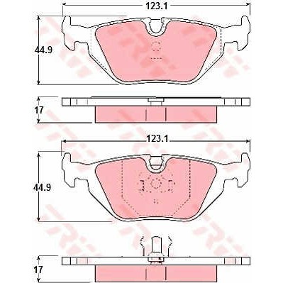 Слика на плочки TRW COTEC GDB1189 за BMW 3 Sedan E46 318 d - 116 коњи дизел