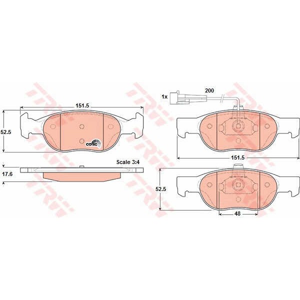 Слика на Плочки TRW COTEC GDB1291