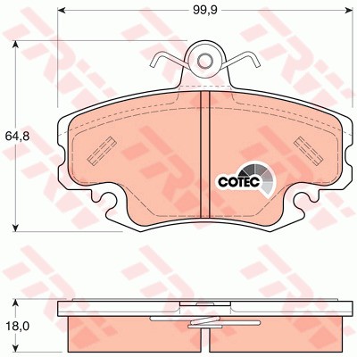 Слика на плочки TRW COTEC GDB1332 за Renault Megane 1 (BA0-1) 2.0 - 115 коњи бензин