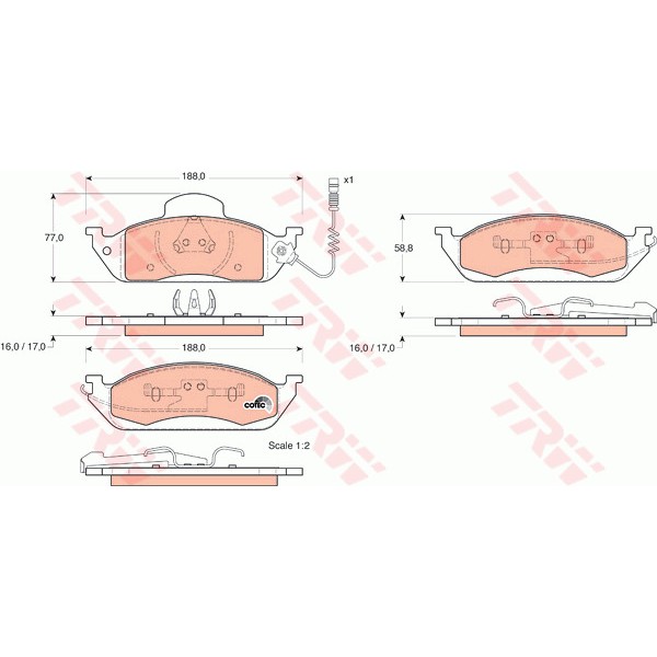 Слика на Плочки TRW COTEC GDB1378