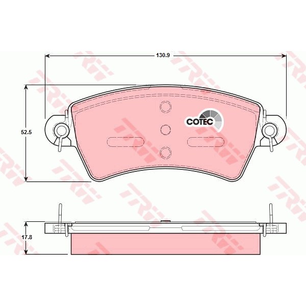 Слика на плочки TRW COTEC GDB1385 за Citroen Xsara Break N2 1.8 LPG - 110 коњи Бензин/Автогаз (LPG)