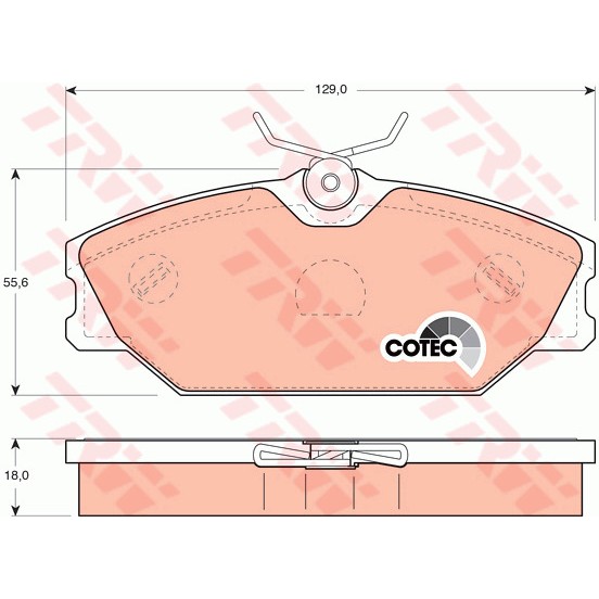 Слика на плочки TRW COTEC GDB1405 за Renault Megane 1 (BA0-1) 1.9 dTi (BA1U) - 80 коњи дизел