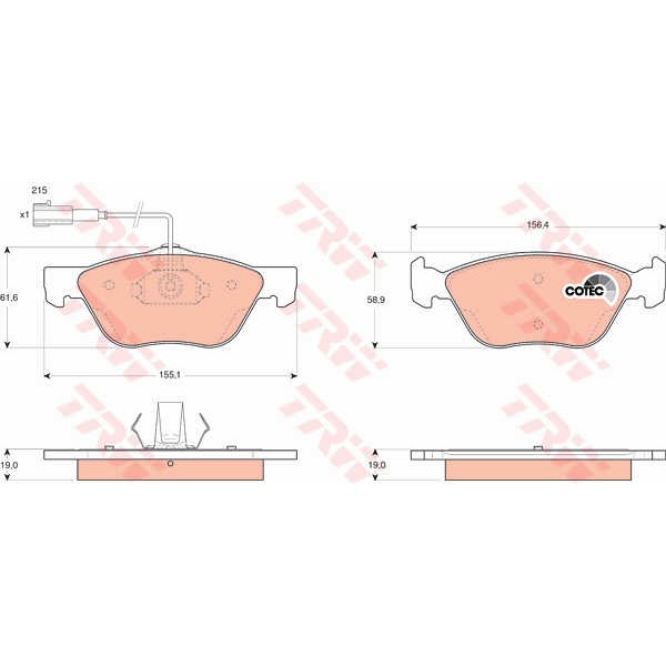 Слика на Плочки TRW COTEC GDB1445