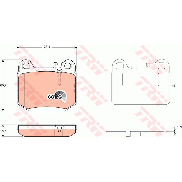 Слика на Плочки TRW COTEC GDB1457