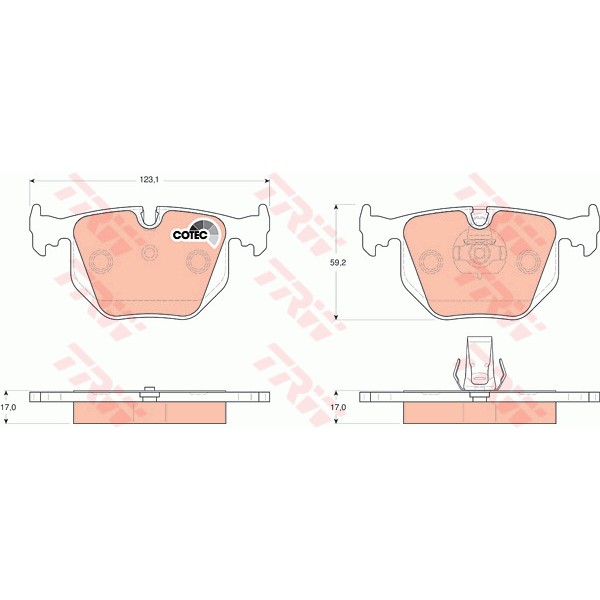 Слика на плочки TRW COTEC GDB1530 за BMW 3 Touring E46 330 i - 231 коњи бензин