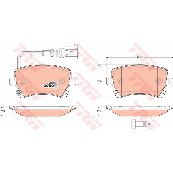 Слика на Плочки TRW COTEC GDB1557