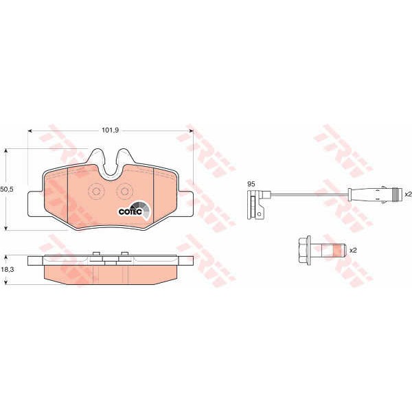 Слика на Плочки TRW COTEC GDB1601