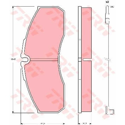 Слика на плочки TRW COTEC GDB1610 за камион Iveco Daily 2 Bus Box 65 C 15 - 146 коњи дизел