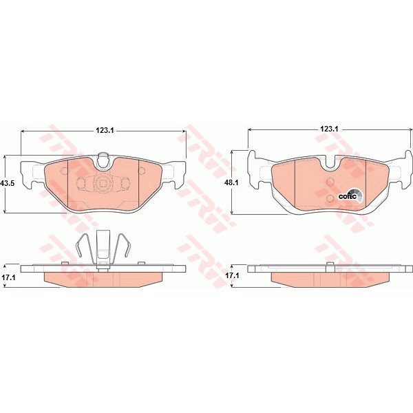 Слика на плочки TRW COTEC GDB1626 за BMW 3 Sedan E90 320 d - 177 коњи дизел