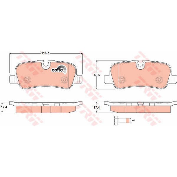 Слика на Плочки TRW COTEC GDB1632