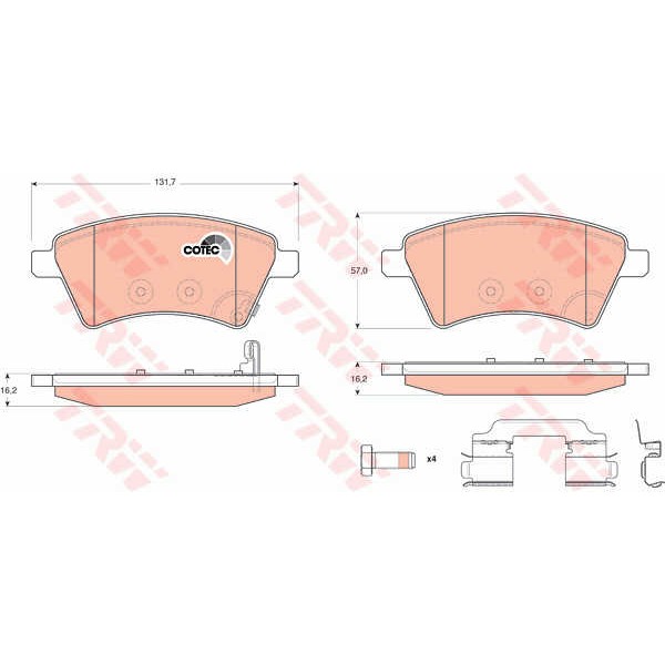 Слика на Плочки TRW COTEC GDB1673