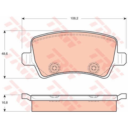 Слика на плочки TRW COTEC GDB1685 за Ford S-Max 2.0 TDCi - 140 коњи дизел