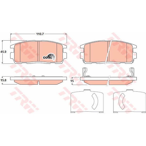 Слика на Плочки TRW COTEC GDB1716