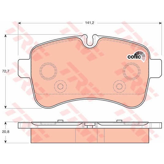 Слика на плочки TRW COTEC GDB1748 за камион Iveco Daily 2 Bus Box 35 S 10 (ANJA41A1, ANJA42A2, ANJA42AB, ANJA43A, ANJAV1A...) - 95 коњи дизел