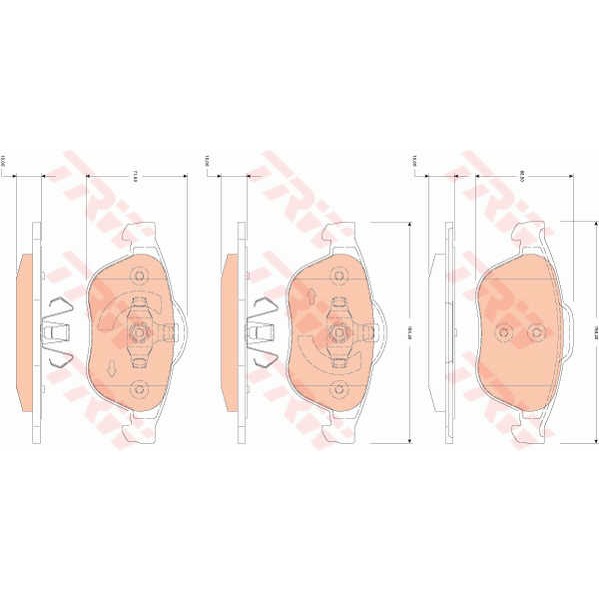 Слика на плочки TRW COTEC GDB1823 за Renault Grand Scenic 2 (JM0-1) 1.6 - 113 коњи бензин