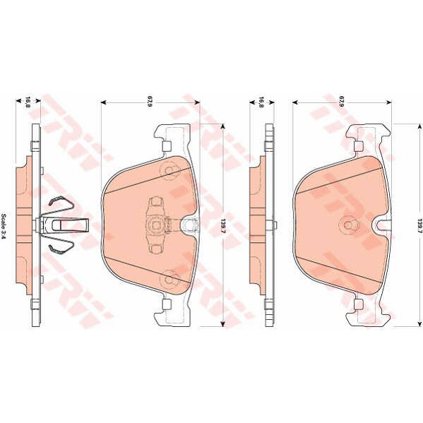 Слика на плочки TRW COTEC GDB1857 за BMW 7 Series F 730 d - 211 коњи дизел