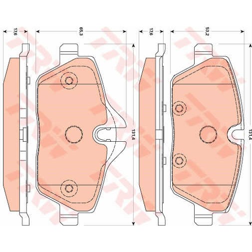 Слика на плочки TRW COTEC GDB1870 за Mini Roadster (R59) Cooper SD - 136 коњи дизел