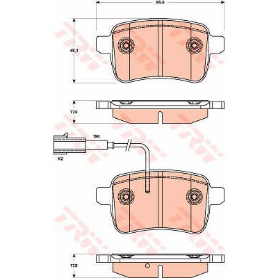 Слика на плочки TRW COTEC GDB1905 за Alfa Romeo Giulietta (940) 1.4 TB - 163 коњи бензин