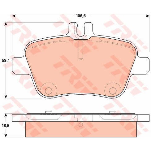 Слика на плочки TRW COTEC GDB1920 за Mercedes GLA-class (x156) GLA 180 CDI (156.912) - 109 коњи дизел