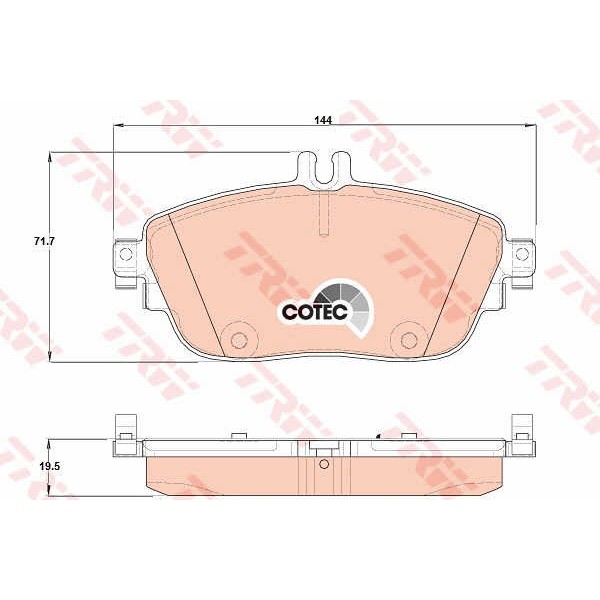 Слика на плочки TRW COTEC GDB1932 за Mercedes A-Class (w176) A 250 (176.050) - 218 коњи бензин