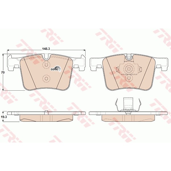 Слика на плочки TRW COTEC GDB1942 за BMW 1 F21 125 d - 211 коњи дизел