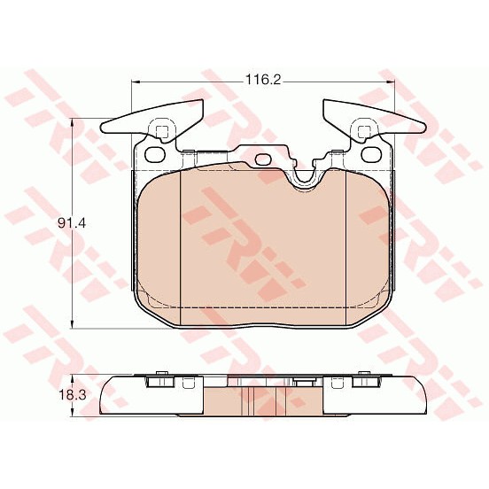 Слика на плочки TRW COTEC GDB1943 за BMW 1 F21 116 d - 116 коњи дизел