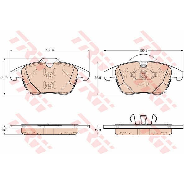 Слика на плочки TRW COTEC GDB1960 за Ford Mondeo 4 Turnier 2.0 LPG - 145 коњи Бензин/Автогаз (LPG)