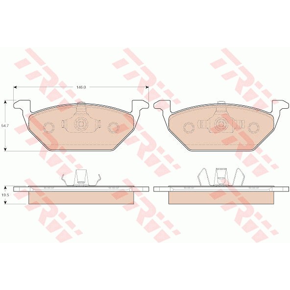 Слика на плочки TRW COTEC GDB1984 за Seat Toledo 2 Saloon (1M2) 1.8 20VT - 180 коњи бензин