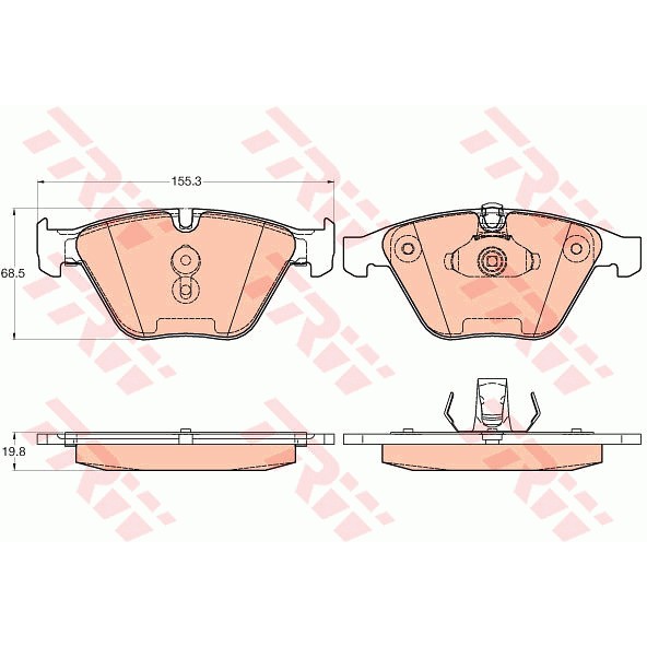 Слика на плочки TRW COTEC GDB2021 за BMW 3 Touring E91 330 d - 231 коњи дизел