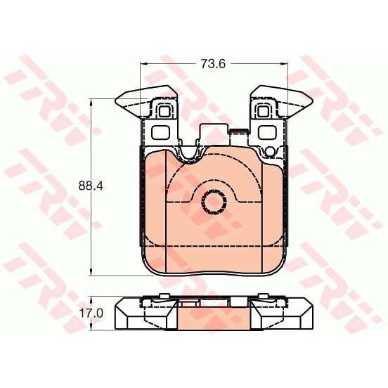 Слика на плочки TRW COTEC GDB2028 за BMW 3 Gran Turismo F34 335 i - 306 коњи бензин