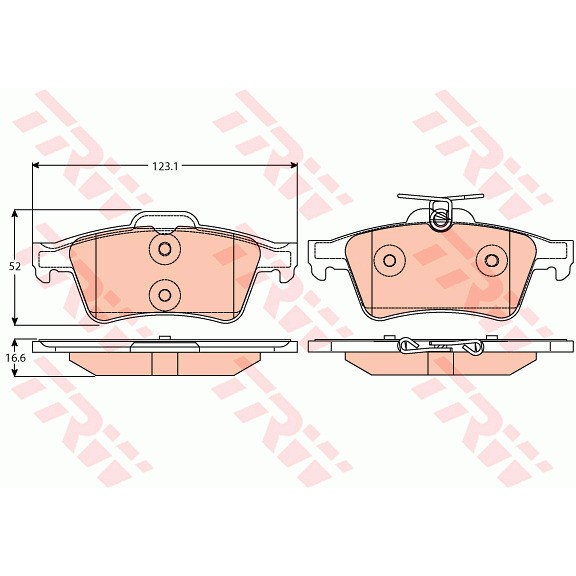 Слика на плочки TRW COTEC GDB2086 за Ford C-Max 2010 2.0 TDCi - 170 коњи дизел