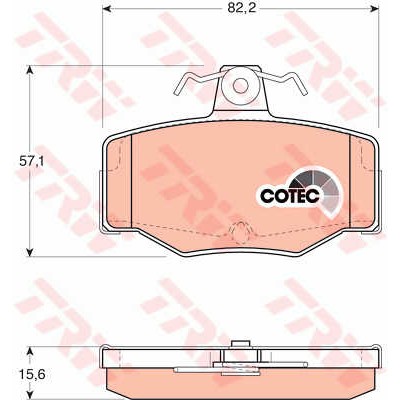 Слика на плочки TRW COTEC GDB3092 за Nissan Pulsar Hatchback (N16) 1.5 dCi - 82 коњи дизел