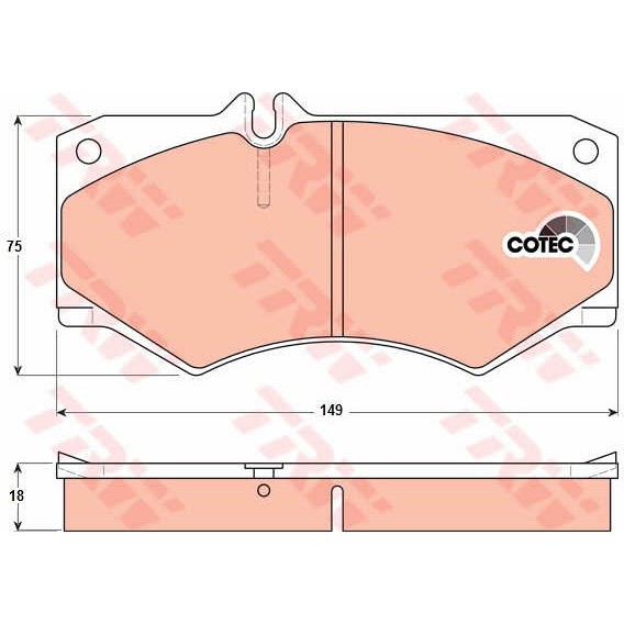 Слика на плочки TRW COTEC GDB317 за Mercedes G-class (w463) G 55 AMG (463.243, 463.246) - 354 коњи бензин