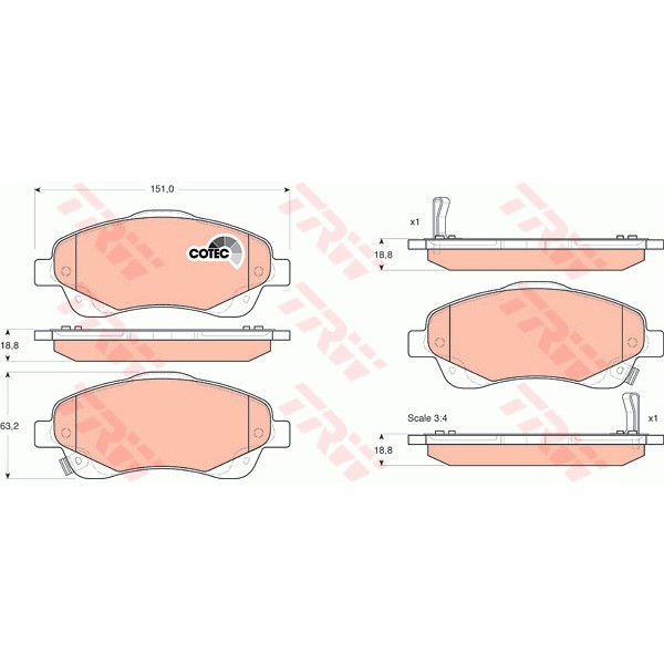 Слика на Плочки TRW COTEC GDB3336