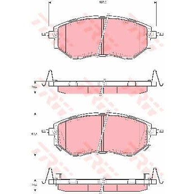 Слика на плочки TRW COTEC GDB3372 за Subaru Legacy 4 2.0 D - 150 коњи дизел