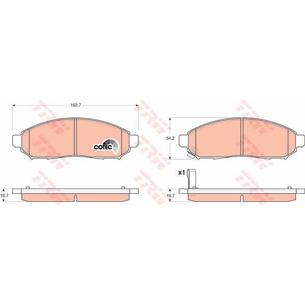 Слика на Плочки TRW COTEC GDB3404