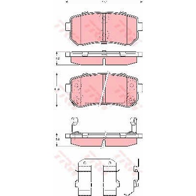 Слика на плочки TRW COTEC GDB3421 за Kia Picanto hatchback (TA) 1.0 LPG - 67 коњи Бензин/Автогаз (LPG)