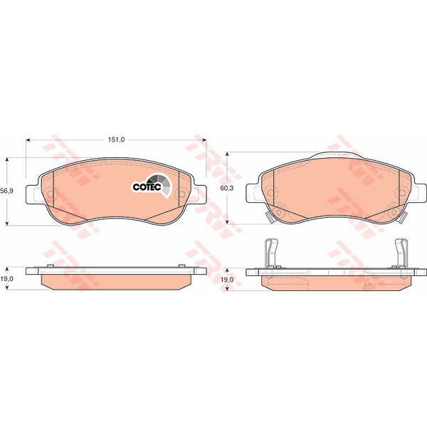 Слика на Плочки TRW COTEC GDB3445