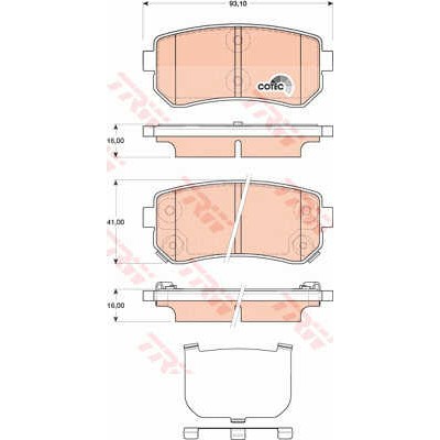 Слика на плочки TRW COTEC GDB3474 за Hyundai i30 CW 1.6 - 116 коњи бензин