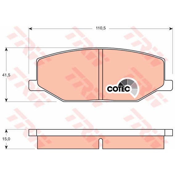 Слика на плочки TRW COTEC GDB383 за Suzuki Jimny (FJ) 1.3 - 86 коњи бензин