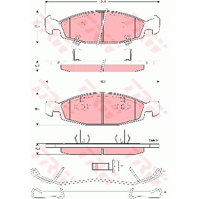 Слика на плочки TRW COTEC GDB4120 за Jeep Grand Cherokee 2 (WJ,WG) 4.7 V8 4x4 - 220 коњи бензин