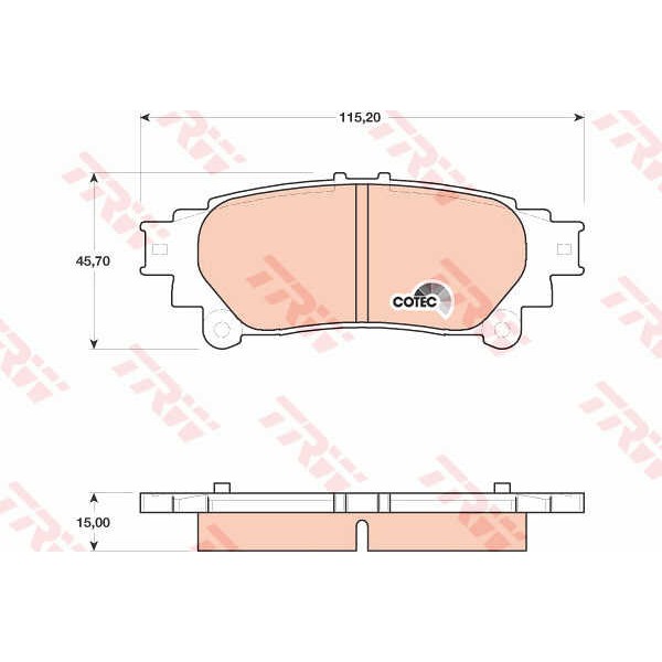 Слика на Плочки TRW COTEC GDB4174