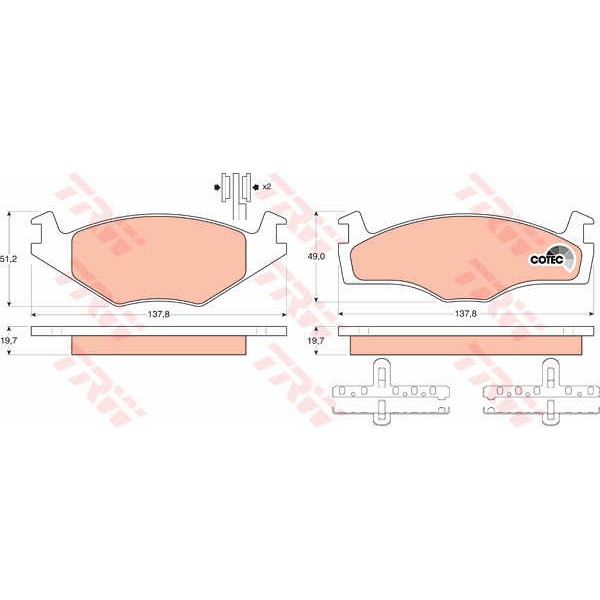 Слика на Плочки TRW COTEC GDB454