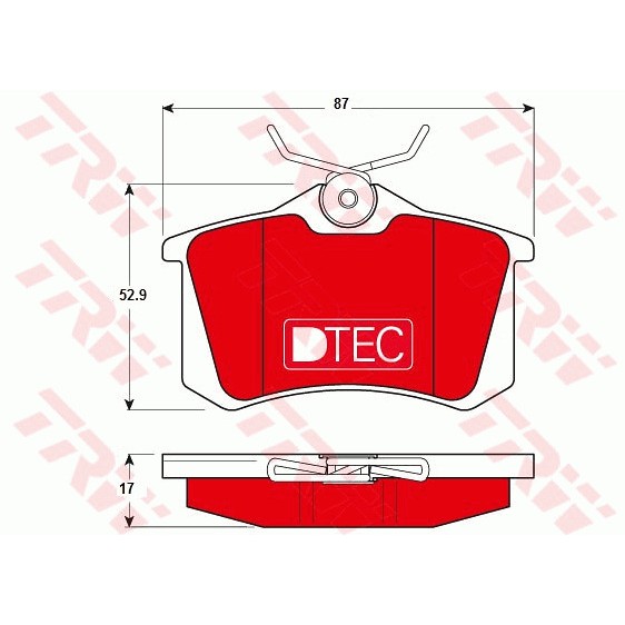 Слика на плочки TRW DTEC COTEC GDB1330DTE за Citroen Xsara Picasso N68 1.6 16V - 110 коњи бензин