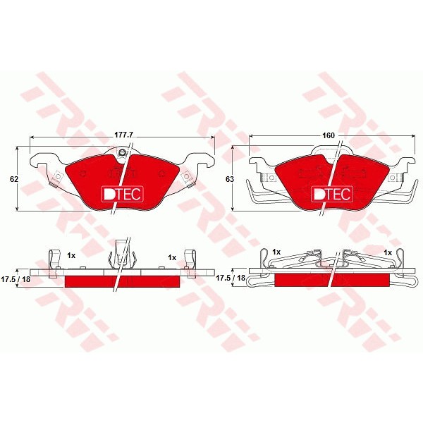 Слика на Плочки TRW DTEC COTEC GDB1351DTE