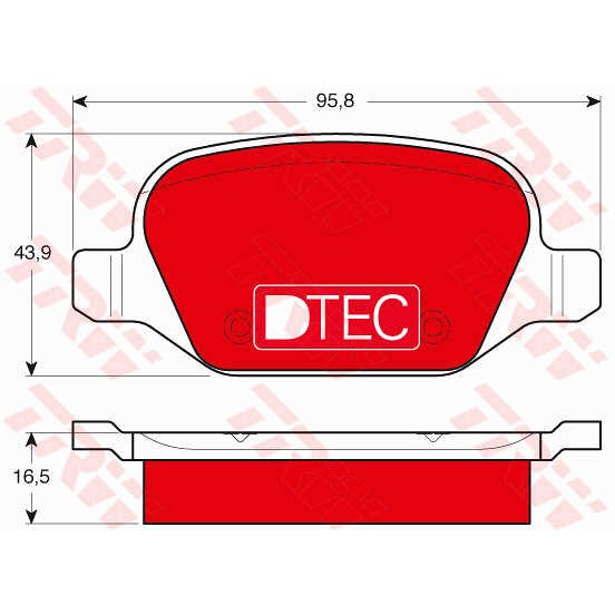 Слика на Плочки TRW DTEC COTEC GDB1396DTE